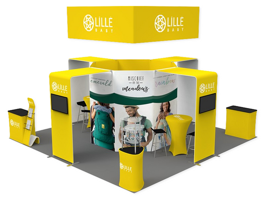 20'x20' Custom Trade Show Booth DC-01 | Branded Exhibit Displays