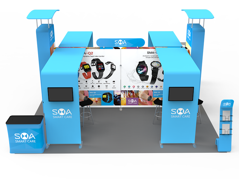 20'x20' Branded Trade Show Booth DC-02 | Event Exhibit Kit