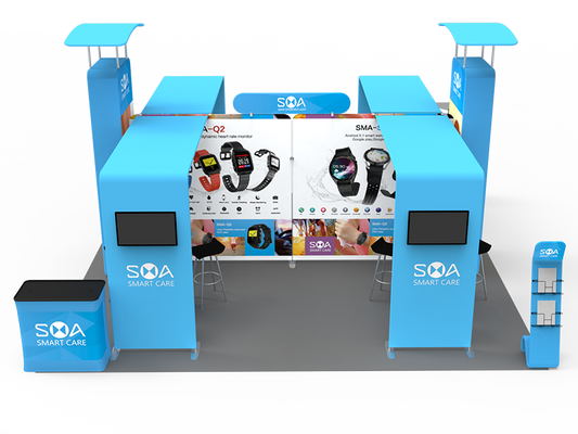 20'x20' Branded Trade Show Booth DC-02 | Event Exhibit Kit