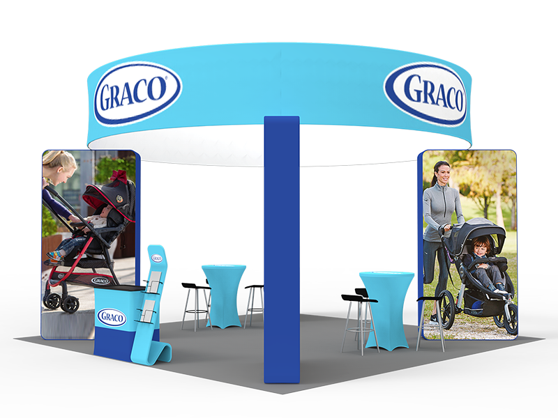 20'x20' Trade Booth Display DC-03 | Custom Exhibit Booth