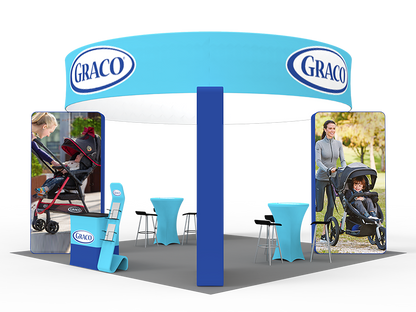 20'x20' Trade Booth Display DC-03 | Custom Exhibit Booth