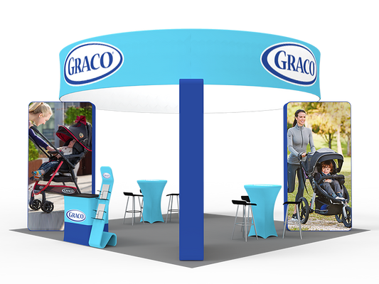 20'x20' Trade Booth Display DC-03 | Custom Exhibit Booth