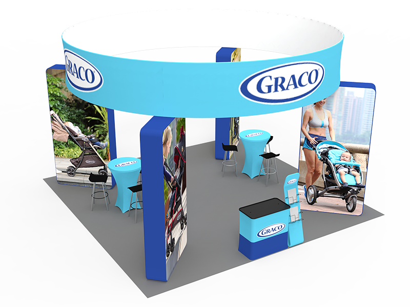 20'x20' Trade Booth Display DC-03 | Custom Exhibit Booth