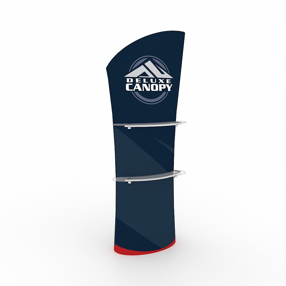 Angled Custom Printed Trade Show Top Banner Stand - Deluxe Canopy