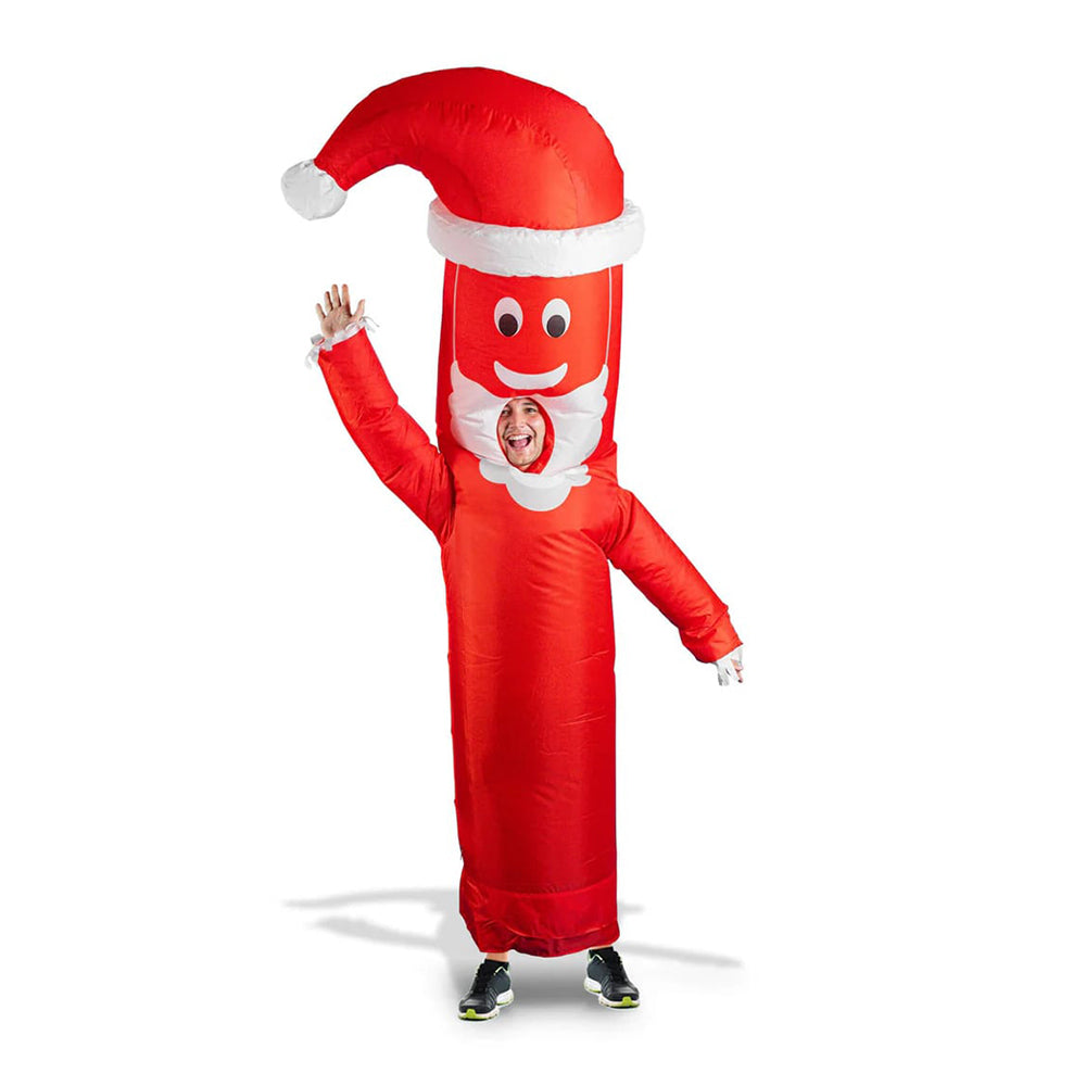 AIR DANCERS® INFLATABLE TUBE MAN "SANTA DISGUISE" COSTUME