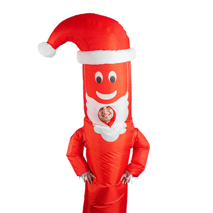 AIR DANCERS® INFLATABLE TUBE MAN "SANTA DISGUISE" COSTUME