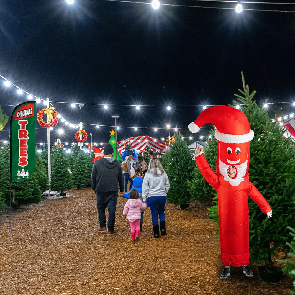 AIR DANCERS® INFLATABLE TUBE MAN "SANTA DISGUISE" COSTUME