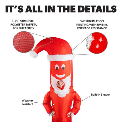 AIR DANCERS® INFLATABLE TUBE MAN "SANTA DISGUISE" COSTUME