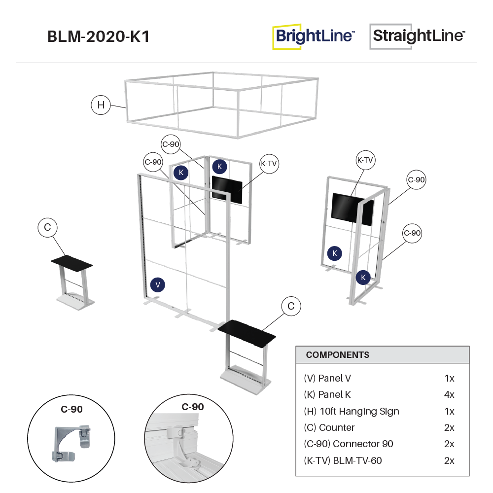 BrightLine 20×20 Island Display Kit 1