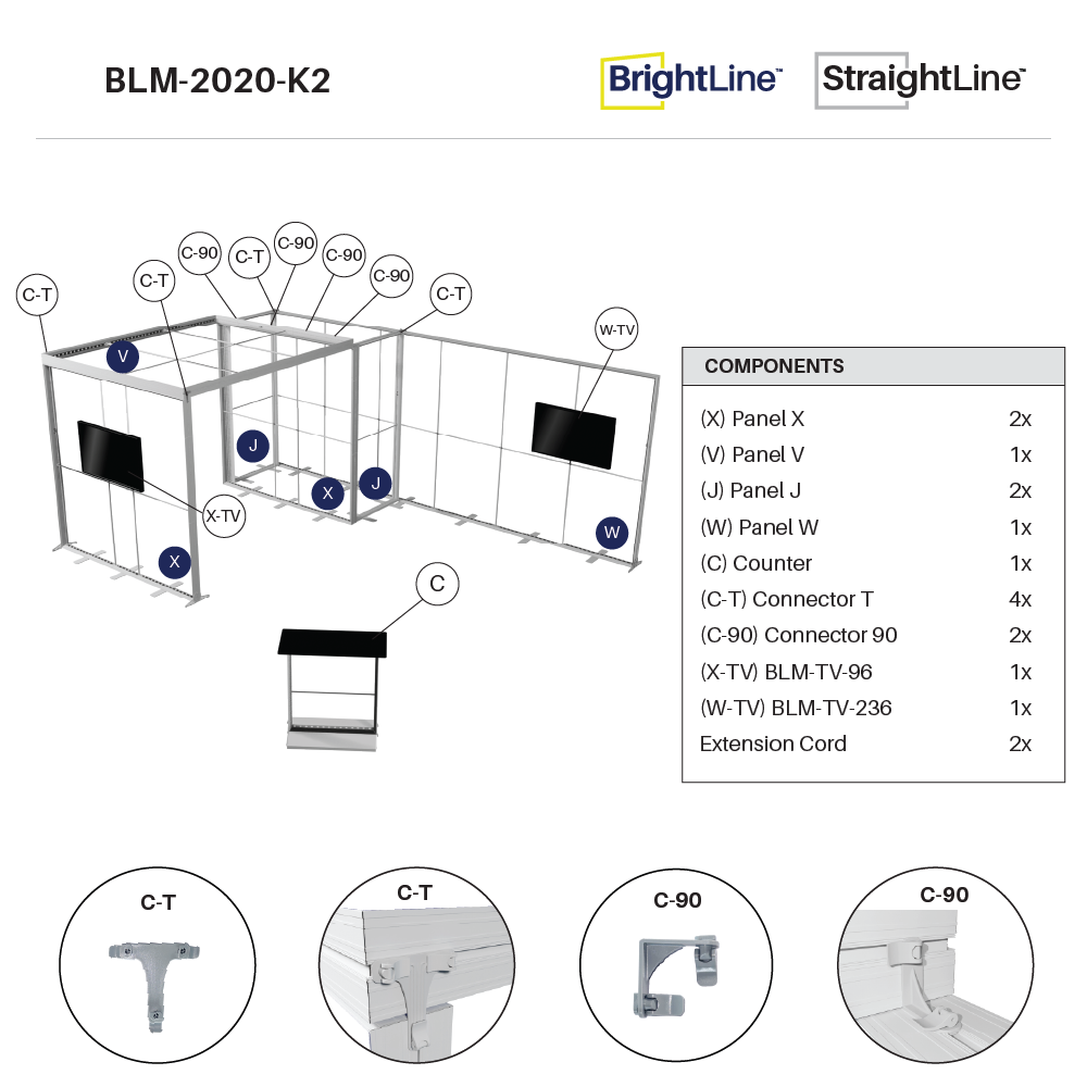 BrightLine 20×20 Island Display Kit 2