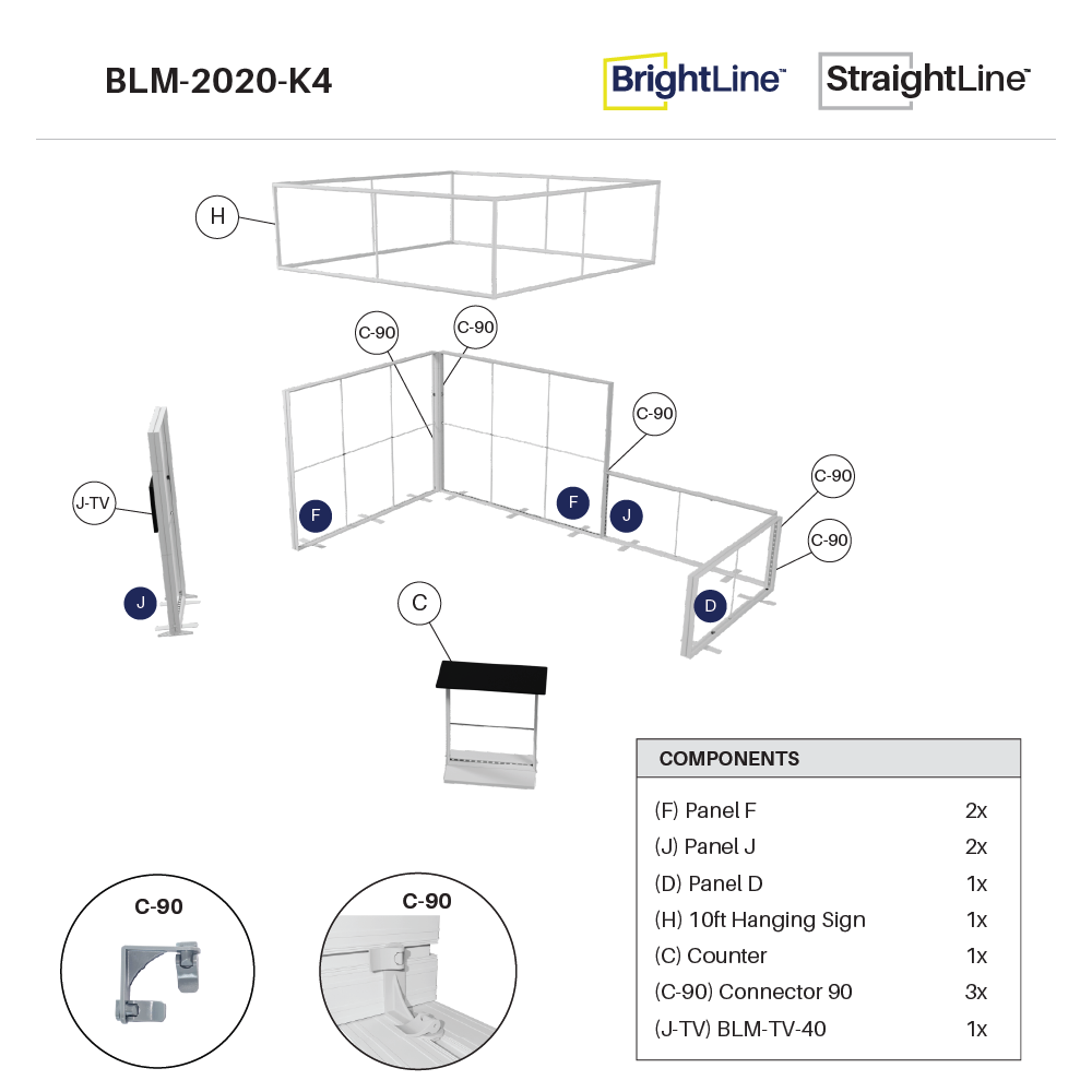 BrightLine 20×20 Island Display Kit 4