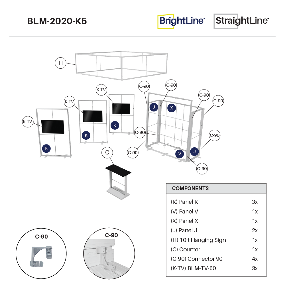 BrightLine 20×20 Island Display Kit 5