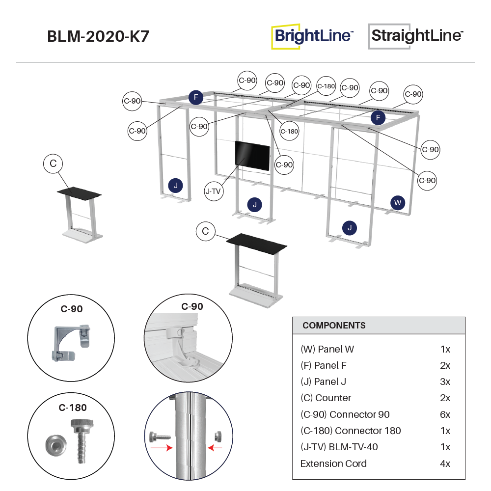 BrightLine 20×20 Island Display Kit 7