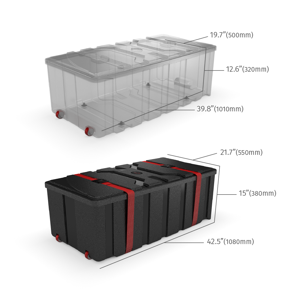 CA700 Counter Case for trade shows and events - dimensions.