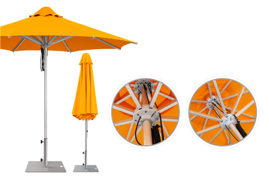 Custom Printed Commercial Restaurant Patio Umbrella - Deluxe Canopy