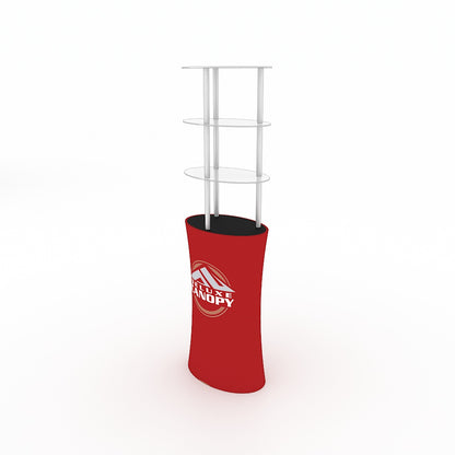 Oval Custom Printed Trade Show Display Tower - Deluxe Canopy