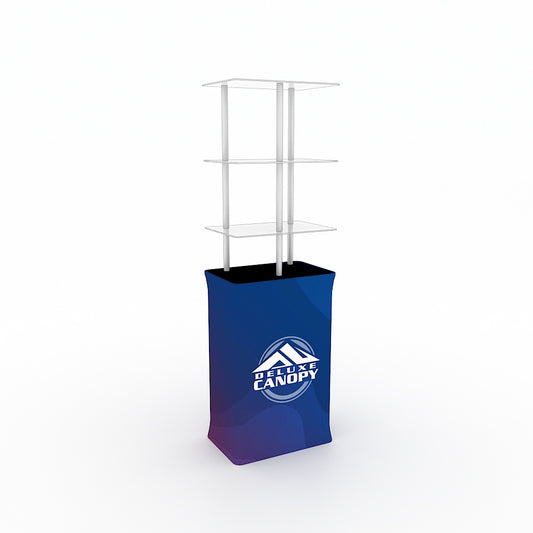 Rectangular Custom Printed Trade Show Display Tower - Deluxe Canopy