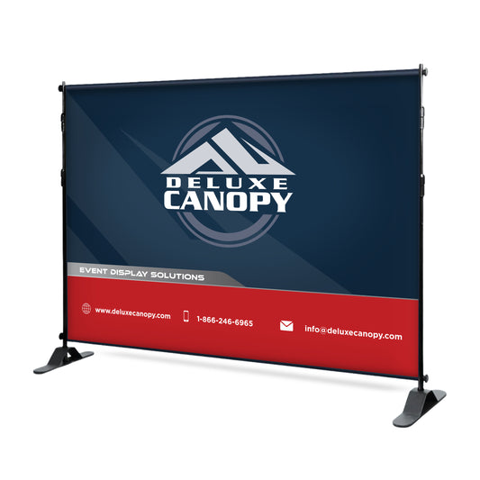 Step and Repeat Banner Stand | Adjustable Trade Show Backdrop Stands