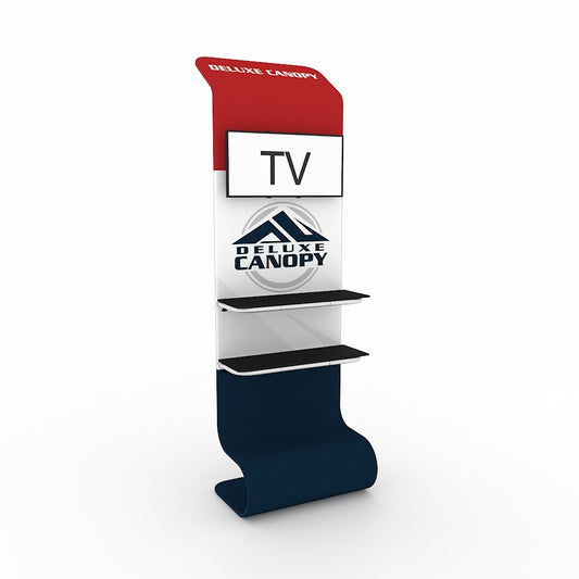 TV Shelf Display Stand | Premium Trade Show Stands - Deluxe Canopy