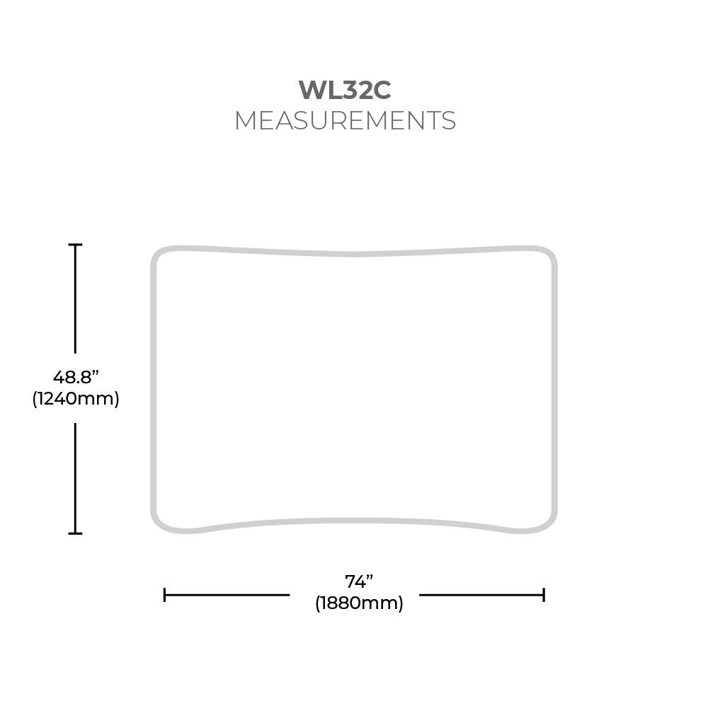 WaveLine® Display 8ft Curve Table Top