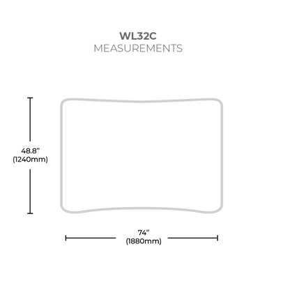 WaveLine® Display 8ft Curve Table Top