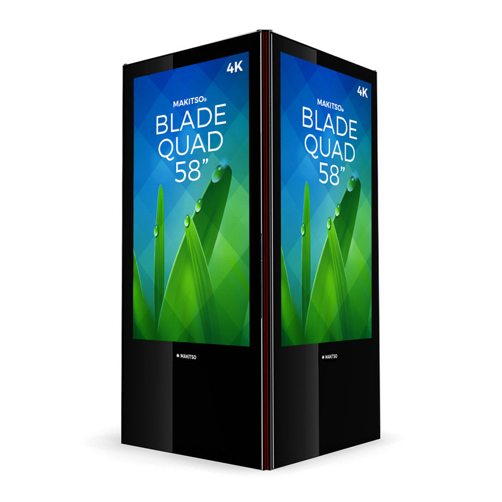 Makitso Blade Quad 58" Pro Digital Signage Kiosk black