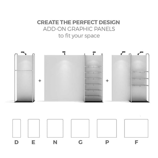 WaveLine® Merchandiser Retail Pop Up Store Display with Shelving modular design