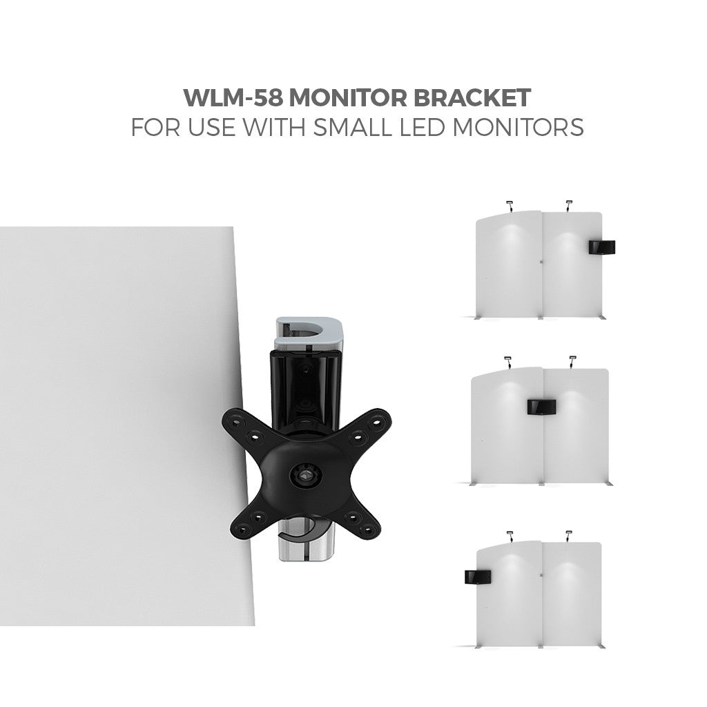 Deluxe Canopy WLM-58 Monitor Bracket for WaveLine Media® Tension Fabric Displays