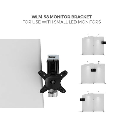 Deluxe Canopy WLM-58 Monitor Bracket for WavelineMedia Tension Fabric Displays