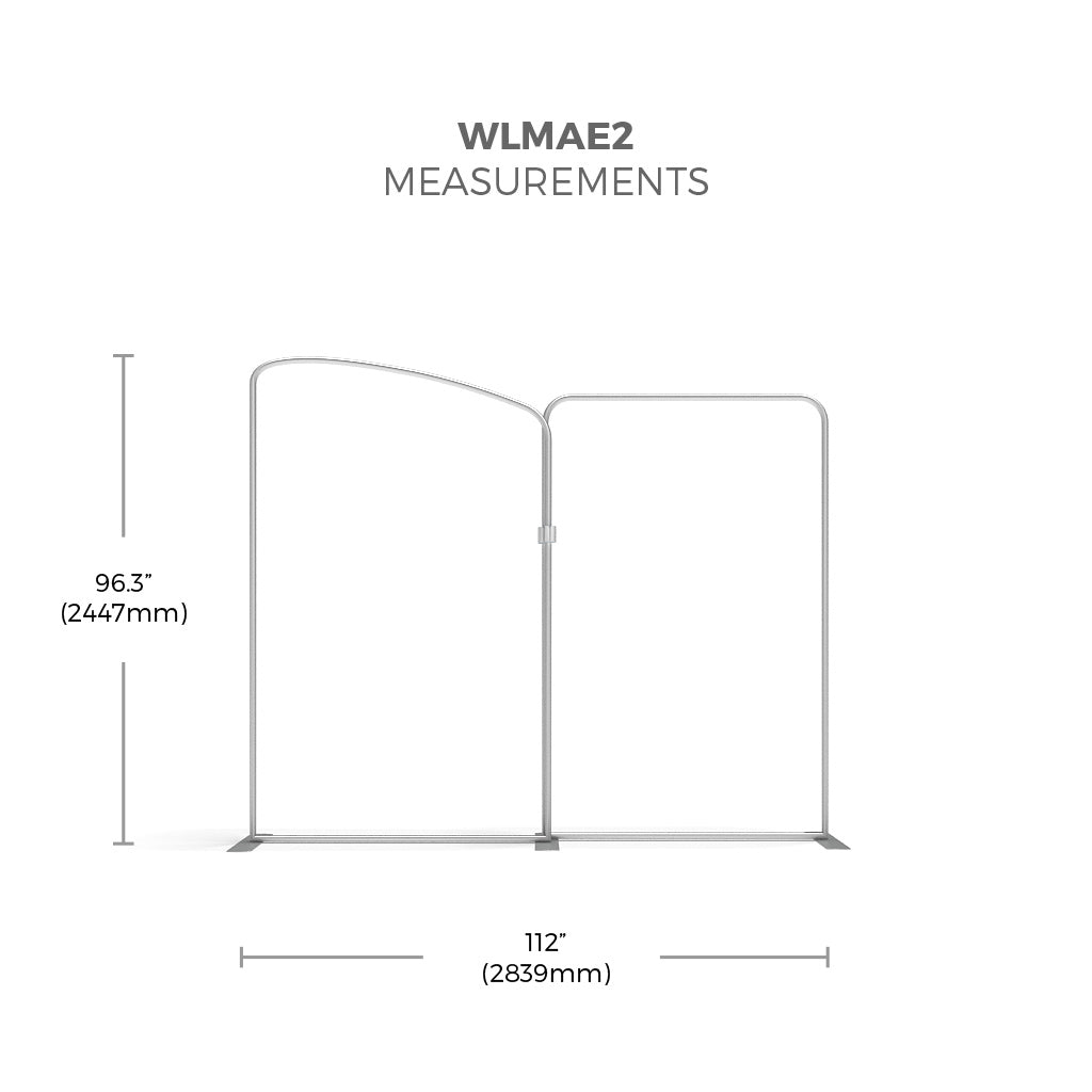 Deluxe Canopy WLMAE2 Waveline Media Tension Fabric Display Kit framework