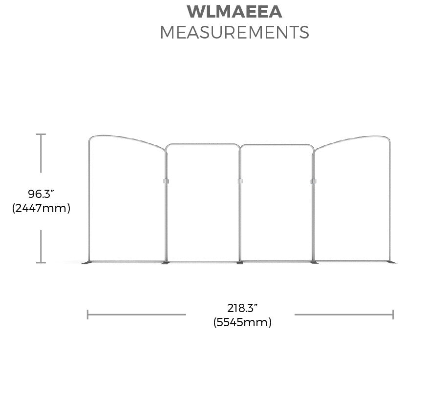 Deluxe Canopy Waveline Media WLMAEEA Tension Fabric Display measurements