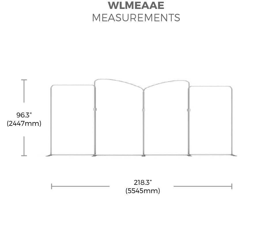 WaveLine Media® Display WLMAEEA Tension Fabric Displaymeasurements