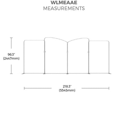 WaveLine Media® Display WLMAEEA Tension Fabric Displaymeasurements